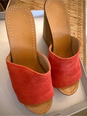 Steve Madden Red Suede Open-Toe Mule Heels